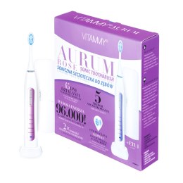VITAMMY AURUM ROSE Szczoteczka soniczna do zębów z polerowaniem, elegancki design