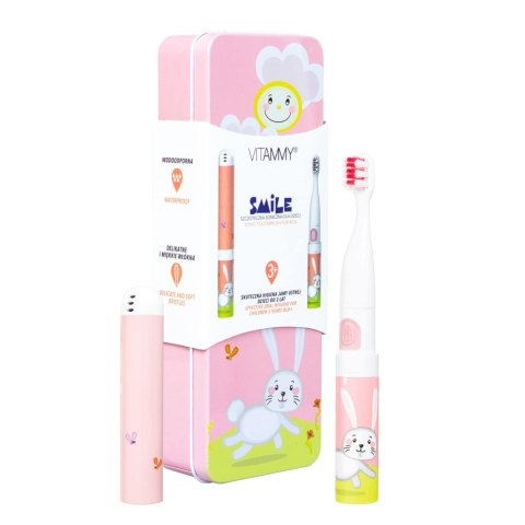 VITAMMY SMILE KRÓLICZEK Szczoteczka soniczna do zębów dla dzieci 3+, miękkie włókna VITAMMY SMILE KRÓLICZEK Szczoteczka soniczna do zębów dla dzieci 3+, miękkie włókna