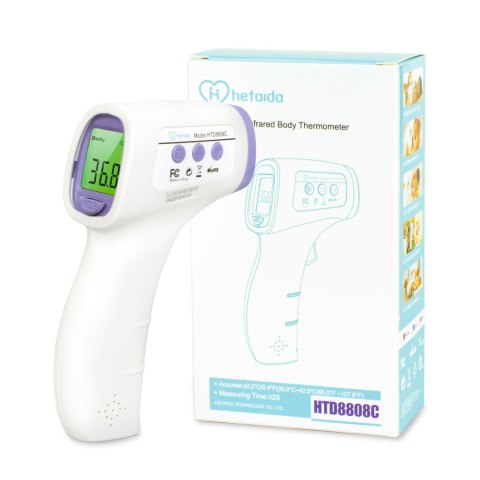 HETAIDA HTD8808C Termometr bezdotykowy, pomiar z 15 cm, podczerwień