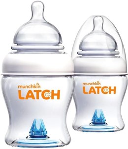 MUNCHKIN LATCH 0M+ 120 ml Zestaw 2 butelek, antykolkowych, z elastycznym smoczkiem