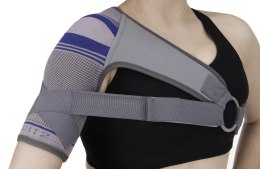 QMED ACROMED LEWA ROZM. 1 Orteza barkowa z taśmami i tutorami, srebrno-niebieska