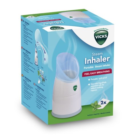 VICKS V1300 NEW STEAM INHALER Inhalator parowy z wkładkami VapoPads VICKS V1300 NEW STEAM INHALER Inhalator parowy z wkładkami VapoPads
