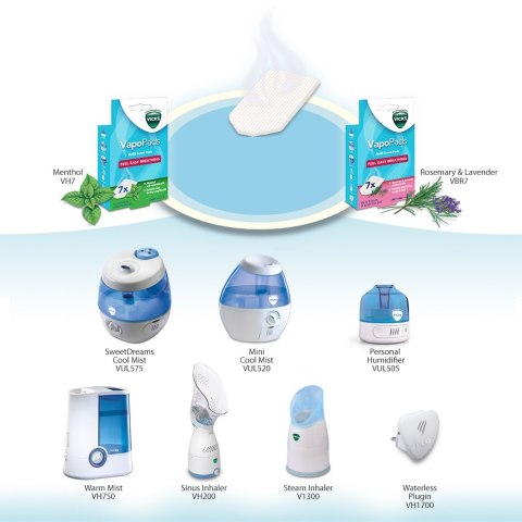 VICKS VAPOPADS VH7V1 Mentolowe wkładki zapachowe, do 8h działania, 7 szt. VICKS VAPOPADS VH7V1 Mentolowe wkładki zapachowe, do 8h działania, 7 szt.