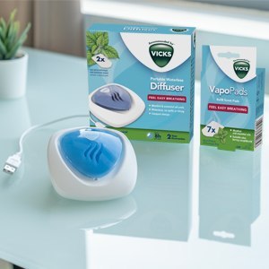VICKS VH1800EU Bezwodny dyfuzor USB, do wkładów zapachowych, nocne podświetlenie VICKS VH1800EU Bezwodny dyfuzor USB, do wkładów zapachowych, nocne podświetlenie