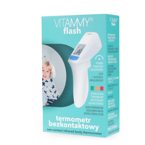 VITAMMY FLASH Termometr bezdotykowy, 2 tryby pomiaru, ekran z podświetleniem VITAMMY FLASH Termometr bezdotykowy, 2 tryby pomiaru, ekran z podświetleniem