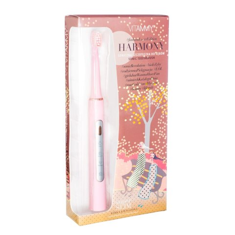 VITAMMY HARMONY PINK Szczoteczka soniczna do zębów slim, lekka i poręczna, 3 programy VITAMMY HARMONY PINK Szczoteczka soniczna do zębów slim, lekka i poręczna, 3 programy