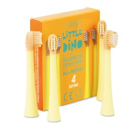 VITAMMY LITTLE DINO YELLOW Końcówki do szczoteczki sonicznej do zębów, 4 szt