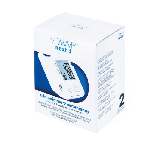 VITAMMY NEXT 3 Ciśnieniomierz ze stojakiem i funkcją głosową, wykrywanie arytmii VITAMMY NEXT 3 Ciśnieniomierz ze stojakiem i funkcją głosową, wykrywanie arytmii