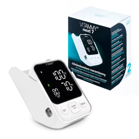 VITAMMY NEXT 7 Ciśnieniomierz naramienny z komunikatami PL, duży podświetlany ekran VITAMMY NEXT 7 Ciśnieniomierz naramienny z komunikatami PL, duży podświetlany ekran