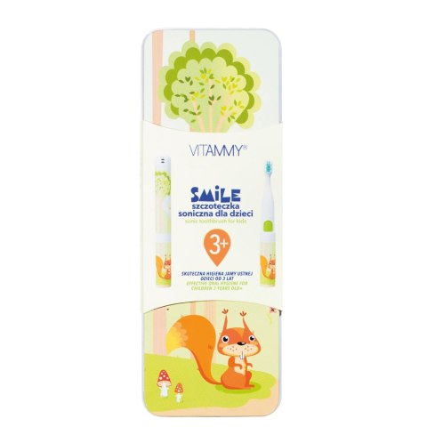 VITAMMY SMILE WIEWIÓRKA Szczoteczka soniczna do zębów dla dzieci 3+, miękkie włókna VITAMMY SMILE WIEWIÓRKA Szczoteczka soniczna do zębów dla dzieci 3+, miękkie włókna