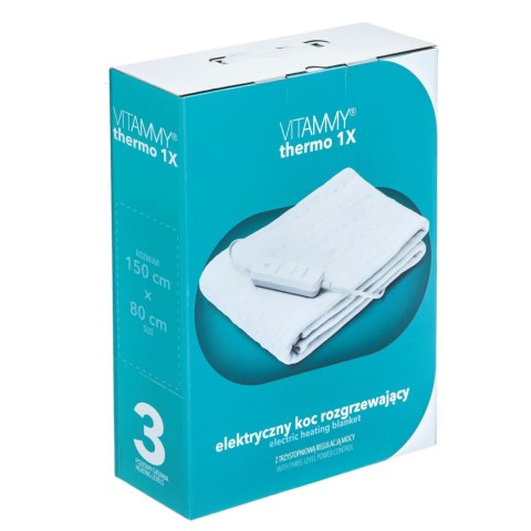 VITAMMY THERMO 1X Koc elektryczny, z 1 kontrolerem, miękki i przytulny VITAMMY THERMO 1X Koc elektryczny, z 1 kontrolerem, miękki i przytulny