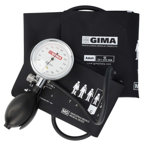 GIMA SIRIO KIT Ciśnieniomierz zegarowy, zestaw 3 mankietów z etui GIMA SIRIO KIT Ciśnieniomierz zegarowy, zestaw 3 mankietów z etui