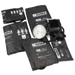GIMA SIRIO KIT Ciśnieniomierz zegarowy, zestaw 5 mankietów z etui