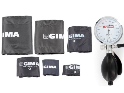 GIMA SIRIO KIT Ciśnieniomierz zegarowy, zestaw 5 mankietów z etui GIMA SIRIO KIT Ciśnieniomierz zegarowy, zestaw 5 mankietów z etui