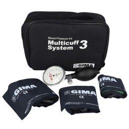 GIMA SIRIO PEDIATRIC KIT Ciśnieniomierz zegarowy pediatryczny, 3 mankiety, torba