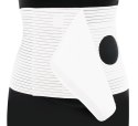 QMED BIAŁY ROZM. XL Pas brzuszny z otworem stomijnym, wys. 25 cm