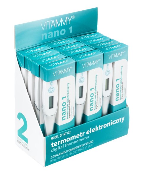 VITAMMY NANO 1 Termometr elektroniczny z alarmem gorączki, termometr piórkowy VITAMMY NANO 1 Termometr elektroniczny z alarmem gorączki, termometr piórkowy