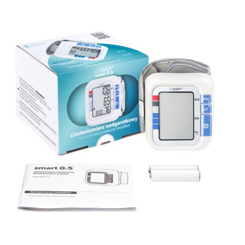 VITAMMY SMART 0.5 Ciśnieniomierz nadgarstkowy, arytmia, interpretacja wg WHO VITAMMY SMART 0.5 Ciśnieniomierz nadgarstkowy, arytmia, interpretacja wg WHO