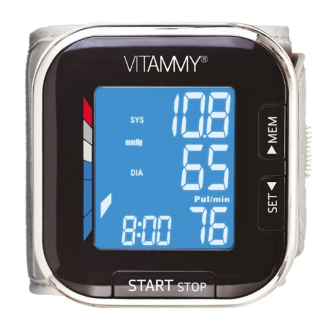 VITAMMY SMART 0.7 CZARNY Ciśnieniomierz nadgarstkowy, funkcja WHO i IHB VITAMMY SMART 0.7 CZARNY Ciśnieniomierz nadgarstkowy, funkcja WHO i IHB