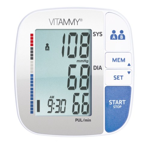 VITAMMY SMART 6 Ciśnieniomierz naramienny, delikatny pomiar, 2×250 pamięci VITAMMY SMART 6 Ciśnieniomierz naramienny, delikatny pomiar, 2×250 pamięci