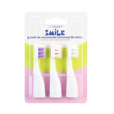 VITAMMY SMILE ZESTAW II Końcówki do szczoteczki (kotek, wiewiórka, lisek), 3 szt. VITAMMY SMILE ZESTAW II Końcówki do szczoteczki (kotek, wiewiórka, lisek), 3 szt.