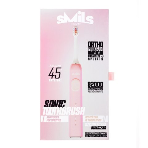 VITAMMY SMILS POWDER PINK Szczoteczka soniczna do zębów z funkcją kontroli nacisku VITAMMY SMILS POWDER PINK Szczoteczka soniczna do zębów z funkcją kontroli nacisku