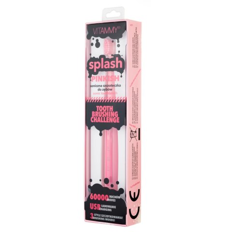 VITAMMY SPLASH PINKISH Szczoteczka soniczna dla dzieci 8+, 60 000 drgań/min VITAMMY SPLASH PINKISH Szczoteczka soniczna dla dzieci 8+, 60 000 drgań/min