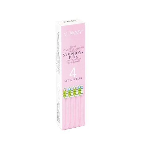VITAMMY SYMPHONY/VIVO KOŃCÓWKI 4SZT. PINK do szczoteczki sonicznej do zębów VITAMMY SYMPHONY/VIVO KOŃCÓWKI 4SZT. PINK do szczoteczki sonicznej do zębów