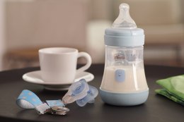 CHICCO BOY Zestaw: butelka antykolkowa Perfect5, smoczek mini soft, taśma
