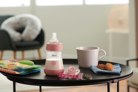 CHICCO GIRL Zestaw dla noworodka butelka antykolkowa Perfect5, smoczek mini soft, taśma CHICCO GIRL Zestaw dla noworodka butelka antykolkowa Perfect5, smoczek mini soft, taśma