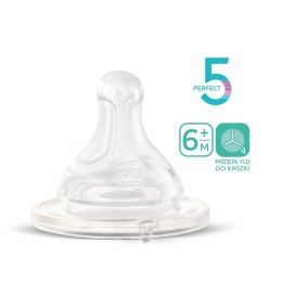 CHICCO PHYSIO 6M+ Smoczek antykolkowy silikonowy do kaszki, 2 szt.