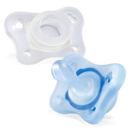 CHICCO PHYSIOFORMA MINI SOFT 0-2M BOY Smoczek uspokajający, silikonowy, 2 szt.