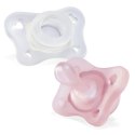 CHICCO PHYSIOFORMA MINI SOFT 0-2M GIRL Smoczek uspokajający, silikonowy, 2 szt.