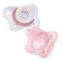 CHICCO PHYSIOFORMA MINI SOFT 2-6M GIRL Smoczek uspokajający, silikonowy, 2 szt.
