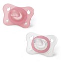 CHICCO PHYSIOFORMA MINI SOFT 2-6M GIRL Smoczek uspokajający, silikonowy, 2 szt.