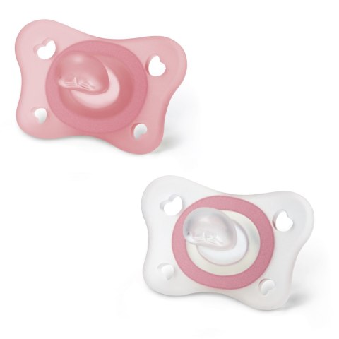 CHICCO PHYSIOFORMA MINI SOFT 2-6M GIRL Smoczek uspokajający, silikonowy, 2 szt. CHICCO PHYSIOFORMA MINI SOFT 2-6M GIRL Smoczek uspokajający, silikonowy, 2 szt.