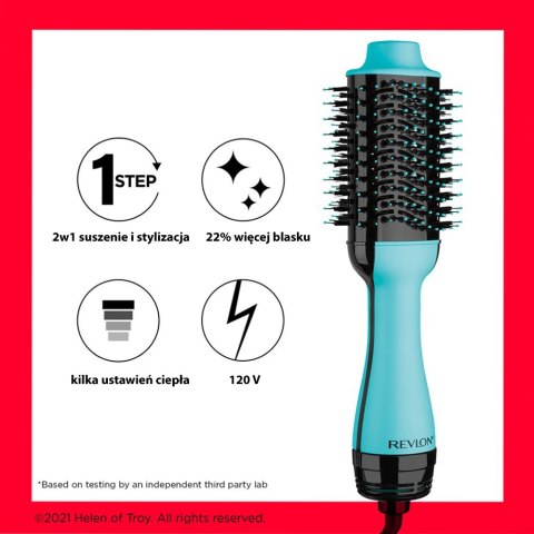 REVLON ONE STEP RVDR5222MUKE Suszarko-lokówka, ceramiczna, miętowa REVLON ONE STEP RVDR5222MUKE Suszarko-lokówka, ceramiczna, miętowa