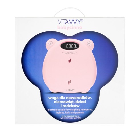 VITAMMY BABYCINNO PINK Elektroniczna Waga noworodkowo-niemowlęco-dziecięca VITAMMY BABYCINNO PINK Elektroniczna Waga noworodkowo-niemowlęco-dziecięca