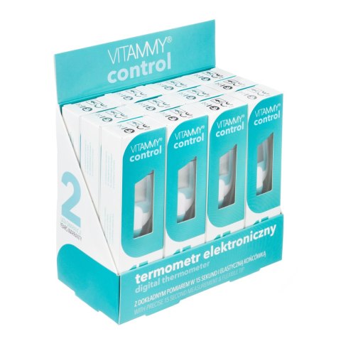 VITAMMY CONTROL Termometr elektroniczny elastyczny z dużym ekranem, szybki pomiar VITAMMY CONTROL Termometr elektroniczny elastyczny z dużym ekranem, szybki pomiar