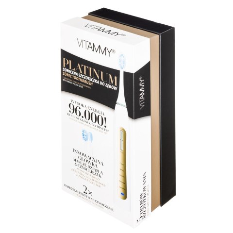 VITAMMY PLATINUM Szczoteczka soniczna do zębów, 5 trybów, IPX7, 96 000 ruchów/min VITAMMY PLATINUM Szczoteczka soniczna do zębów, 5 trybów, IPX7, 96 000 ruchów/min