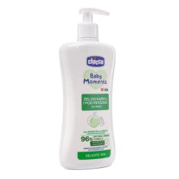 CHICCO BABY MOMENTS 0M+ 500 ml Żel do kąpieli/pod prysznic, z migdałem i brzoskwinią