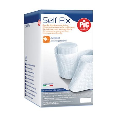PIC SELF FIX 12 cm x 4 m Opaska samoprzylepna elastyczna do mocowania, 6 szt.