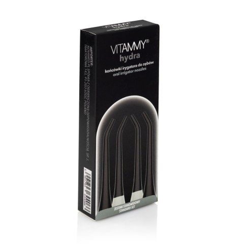 VITAMMY HYDRA CZARNE Końcówki do irygatora, precyzyjne czyszczenie, 4 szt. VITAMMY HYDRA CZARNE Końcówki do irygatora, precyzyjne czyszczenie, 4 szt.