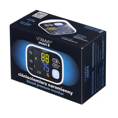 VITAMMY SMART 8 Ciśnieniomierz naramienny, wykrywanie arytmii, pamięć 2x60 VITAMMY SMART 8 Ciśnieniomierz naramienny, wykrywanie arytmii, pamięć 2x60