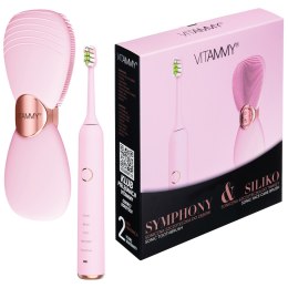 VITAMMY SYMPHONY&SILIKO Zestaw prezentowy - szczoteczka soniczna do zębów i twarzy