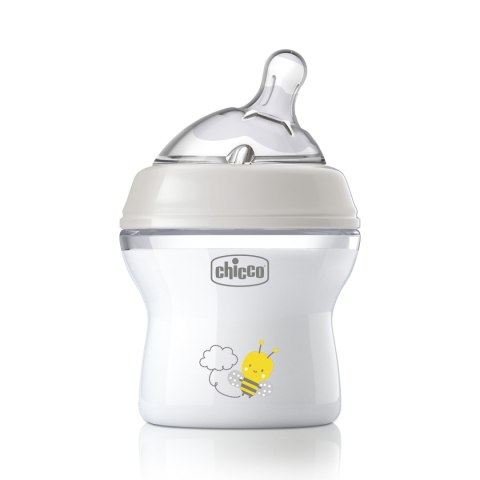 CHICCO NATURALFEELING 0M+ 150 ml Butelka plastikowa, smoczek silikon, przepływ wolny