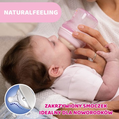 CHICCO NATURALFEELING 0M+ 150 ml Butelka plastikowa, smoczek silikon, przepływ wolny CHICCO NATURALFEELING 0M+ 150 ml Butelka plastikowa, smoczek silikon, przepływ wolny