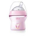 CHICCO NATURALFEELING 0M+ 150 ml Butelka plastikowa, smoczek silikon, przepływ wolny