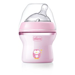 CHICCO NATURALFEELING 0M+ 150 ml Butelka plastikowa, smoczek silikon, przepływ wolny