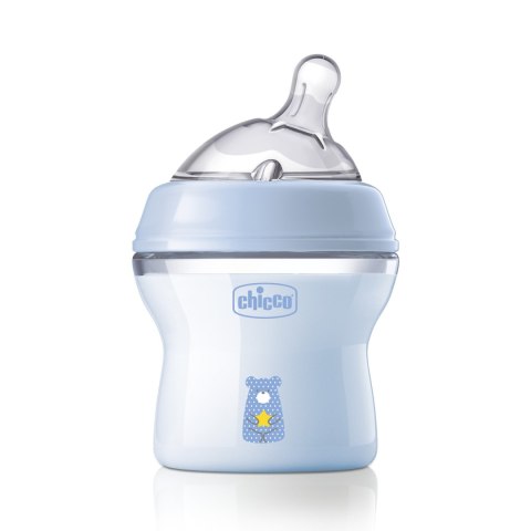CHICCO NATURALFEELING 0M+ 150 ml Butelka plastikowa, smoczek silikon, przepływ wolny